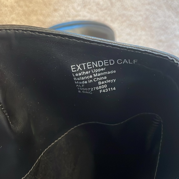 Wide calf black leather boots - Picture 5 of 6